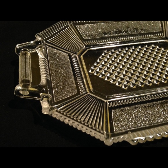 Antique Bryce Brothers “Pleat & Panel” Crystal/Clear Platter - Picture 4 of 11